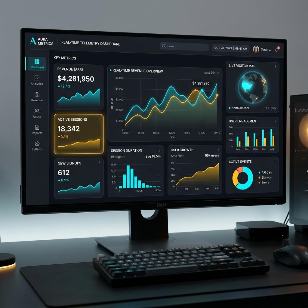 SaaS Telemetry Dashboard UI